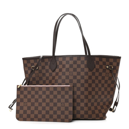 Louis Vuitton Damier Ebene Neo Neverfull MM Rose Ballerine 1 of 10