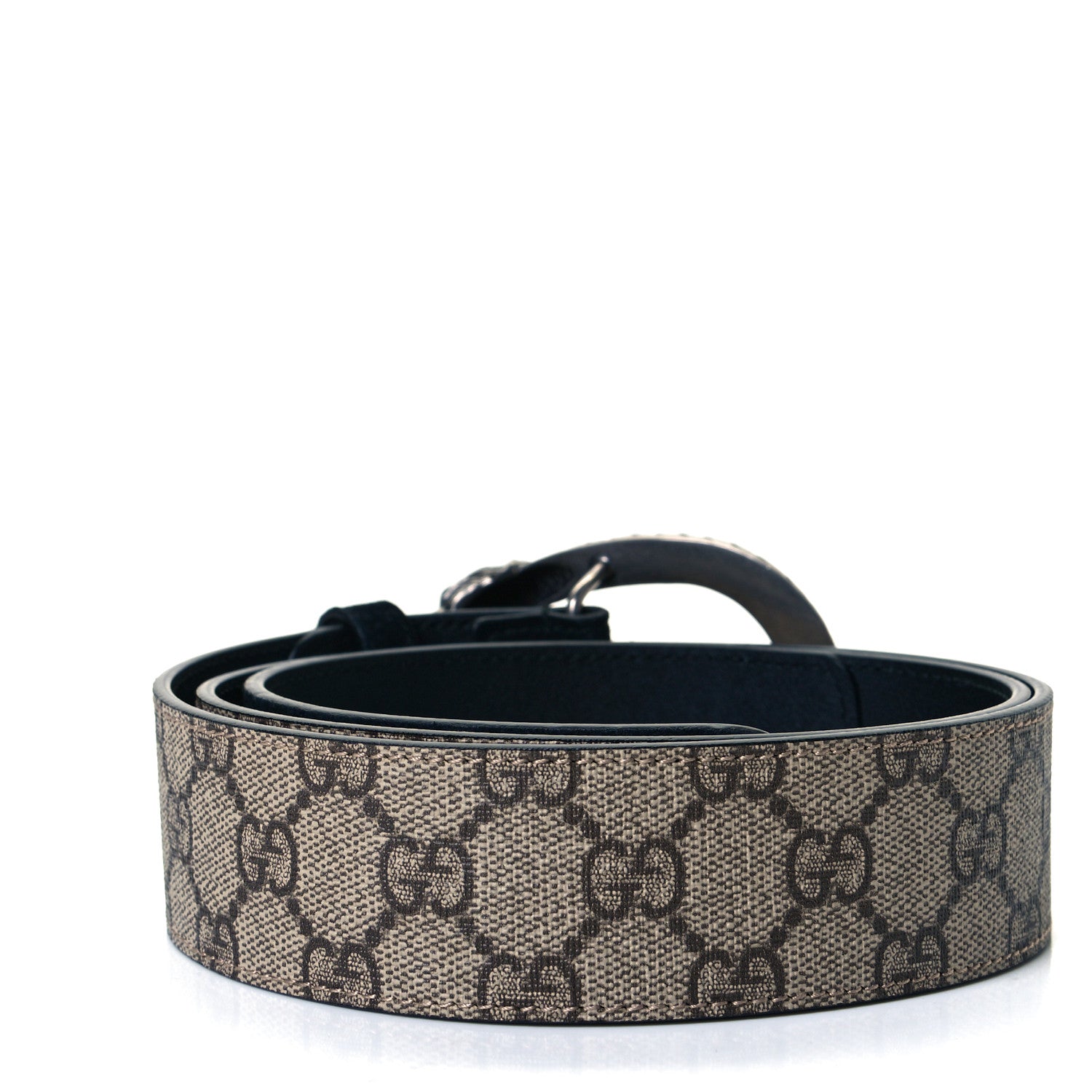 Gucci GG Supreme Monogram Suede Dionysus 40mm Belt 90 36 Beige Black 2 of 4
