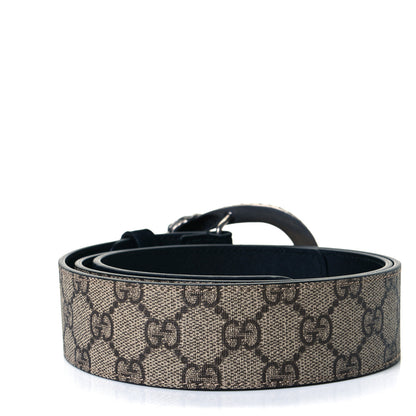 Gucci GG Supreme Monogram Suede Dionysus 40mm Belt 90 36 Beige Black 2 of 4