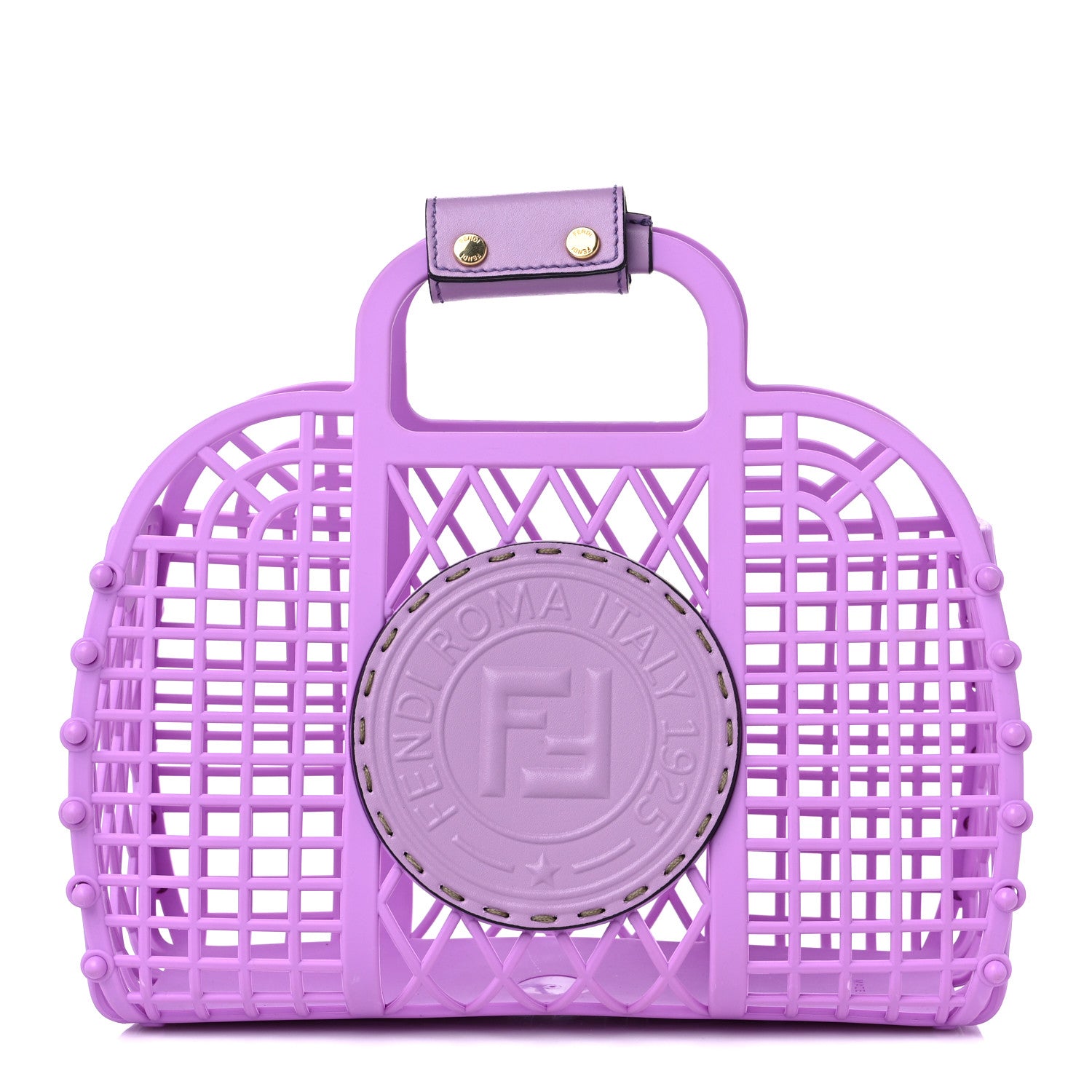 Fendi Recycled Plastic Vitello Liberty Matte Small Fendi Basket Violetta 1 of 10