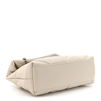 Saint Laurent Lambskin Quilted Toy Loulou Puffer Monogram Chain Satchel Crema Soft 4 of 12