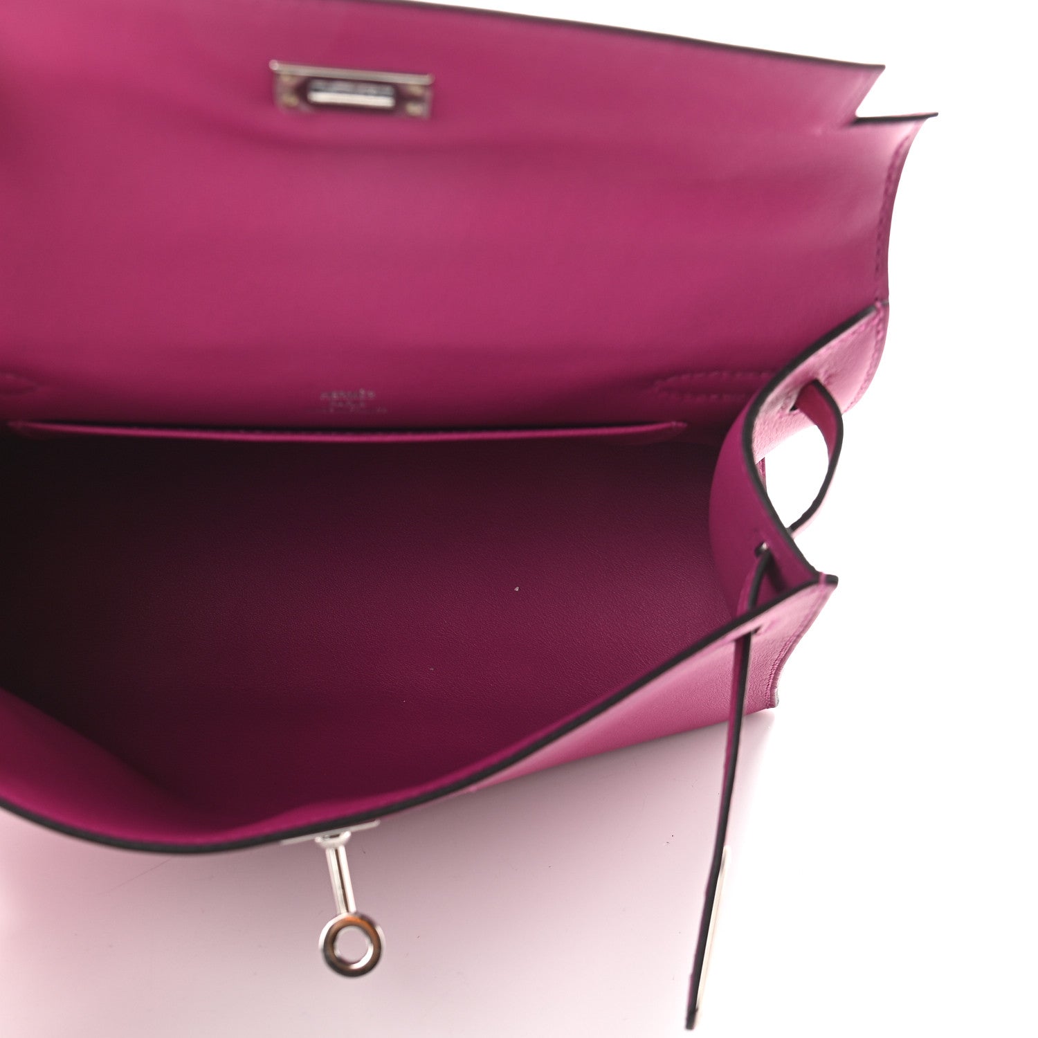 Hermes Swift Kelly Pochette Clutch Rose Pourpre 5 of 9