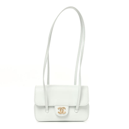 Chanel Shiny Caviar Mini Preppy Coco Shoulder Bag Light Blue 1 of 11
