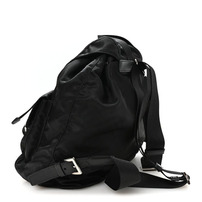 Prada Tessuto Nylon Saffiano Medium Backpack Black 2 of 11