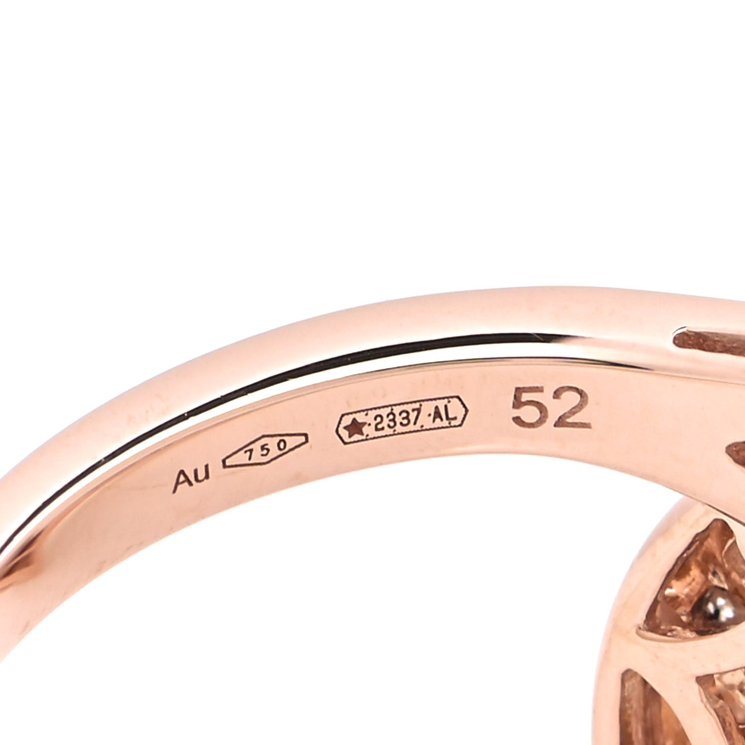 Bulgari 18K Rose Gold Diamond Divas' Dream Ring 52 6 4 of 5