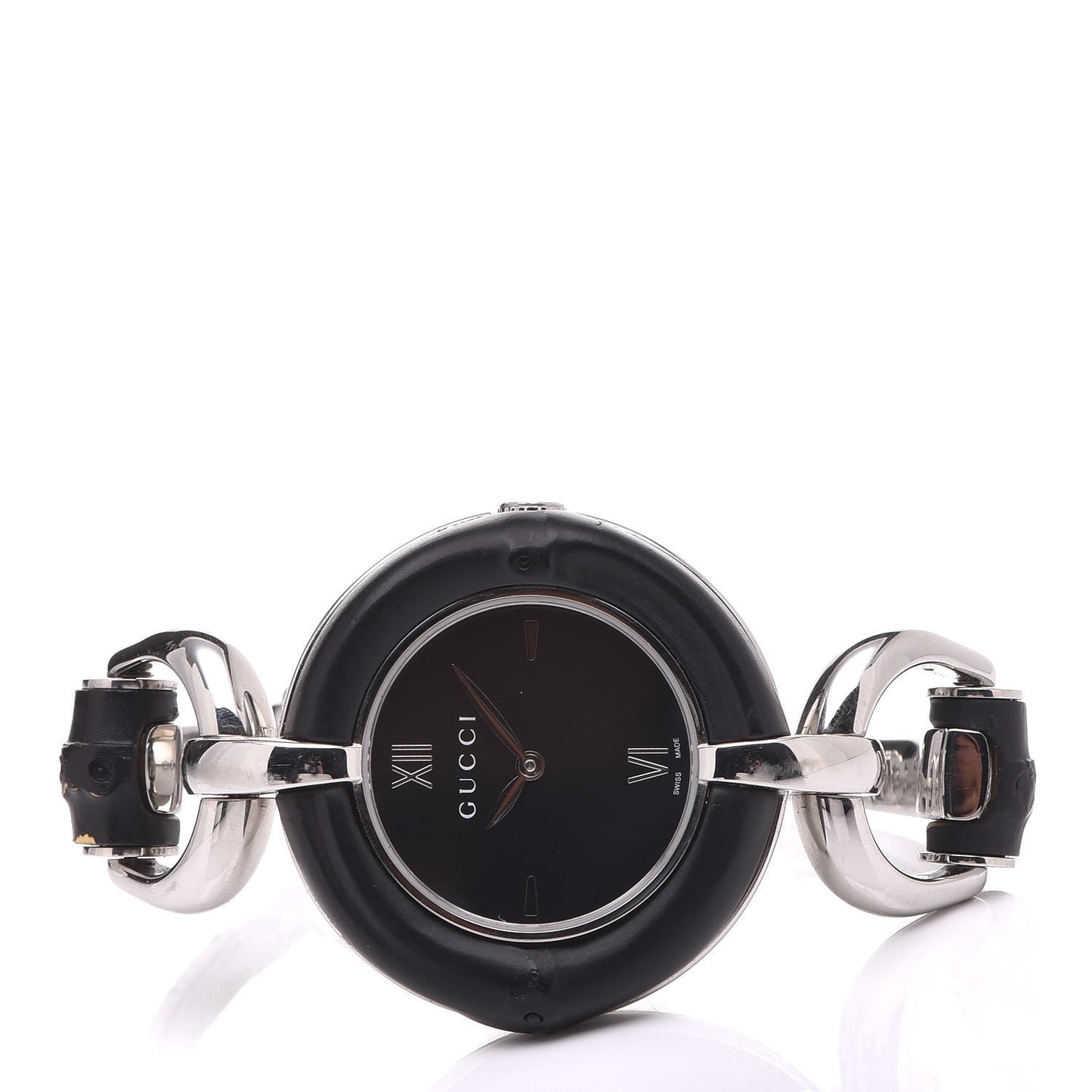 Stainless Steel Bamboo 35mm Quartz Watch Black
