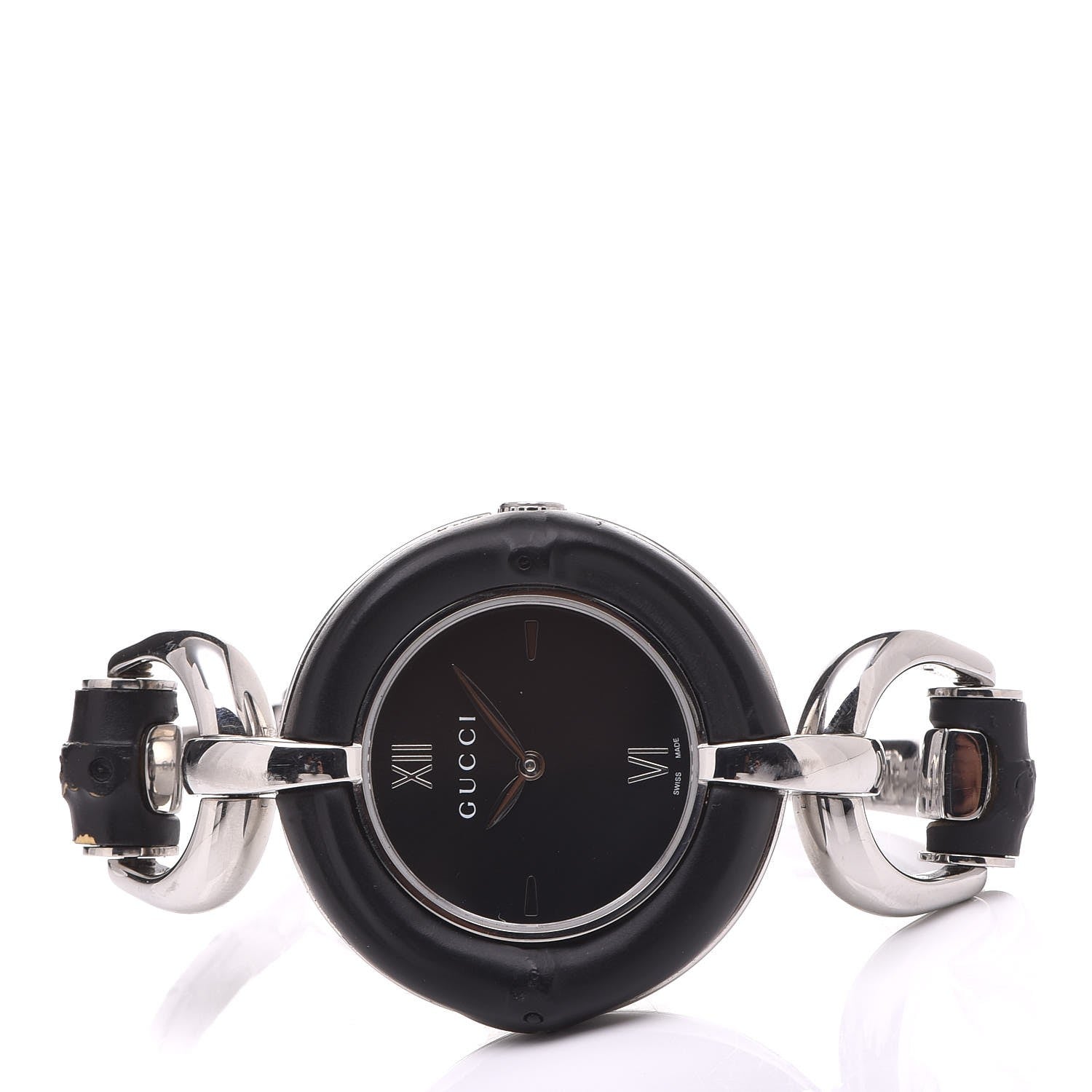 Gucci Stainless Steel Bamboo 35mm Quartz Watch Black 3 of 7