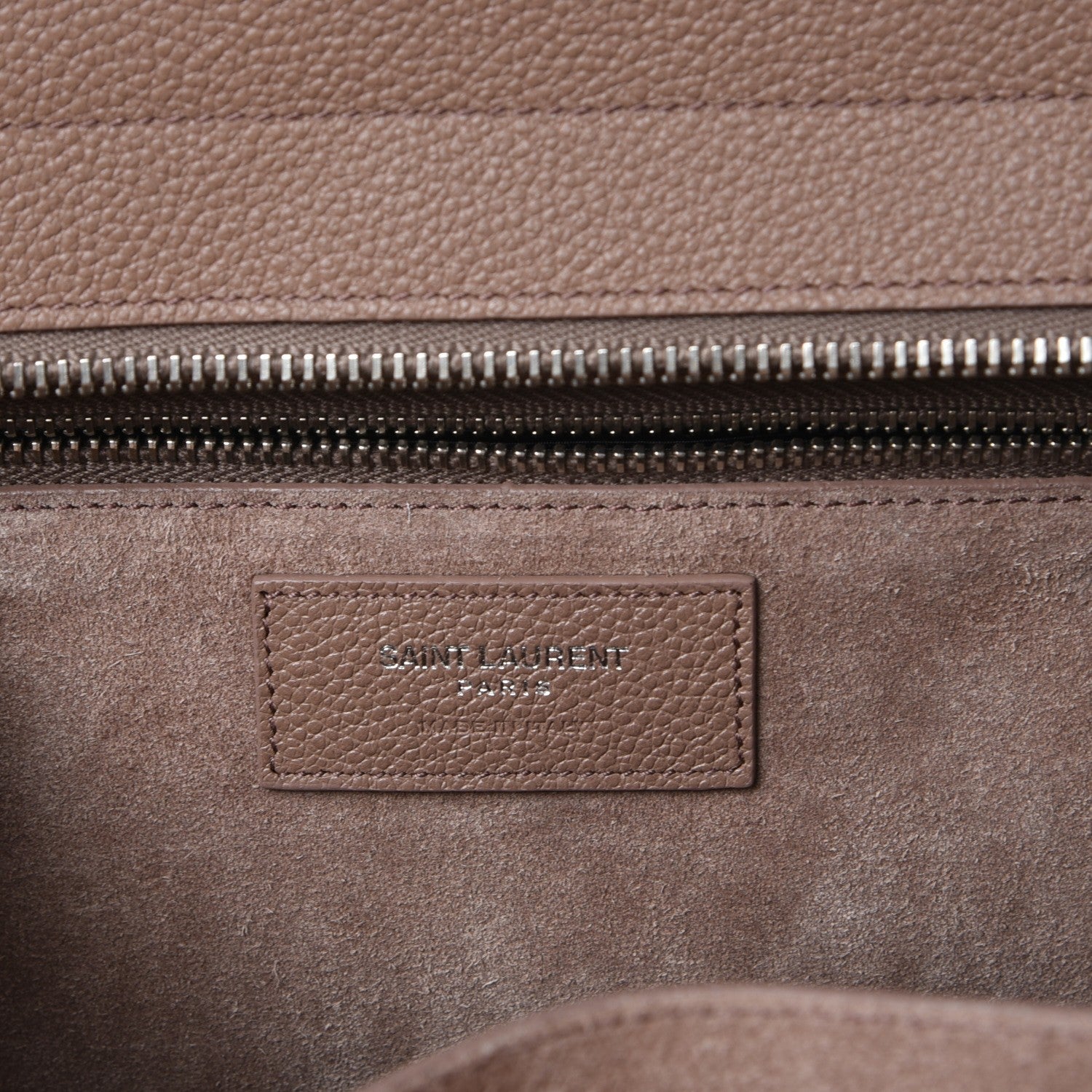Saint Laurent Grained Calfskin Small Rive Gauche Fard 7 of 9