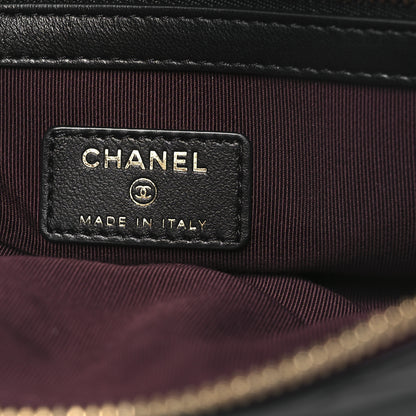 Chanel Lambskin Quilted Medium Cosmetic Case Black 6 of 9