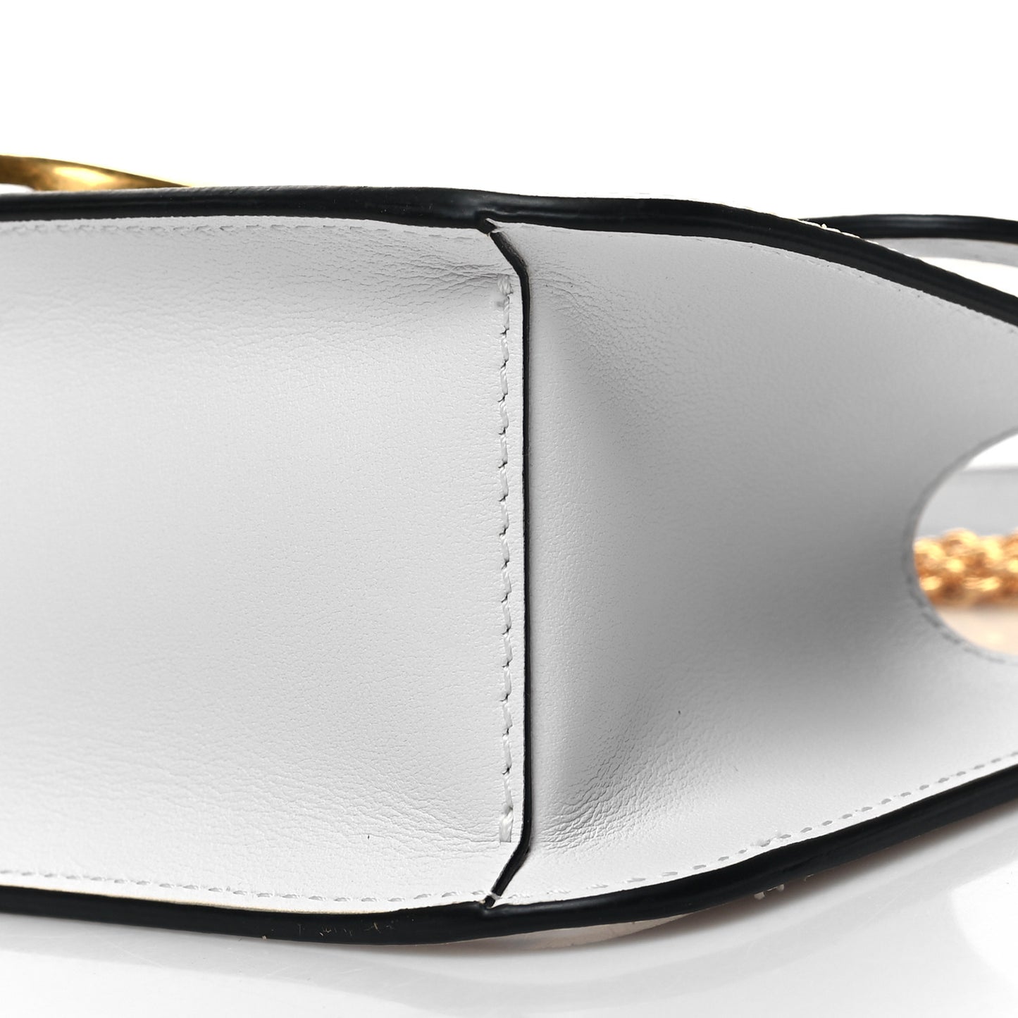 PVC Nappa Vlogo Loco Shoulder Bag Trasparente Optic White