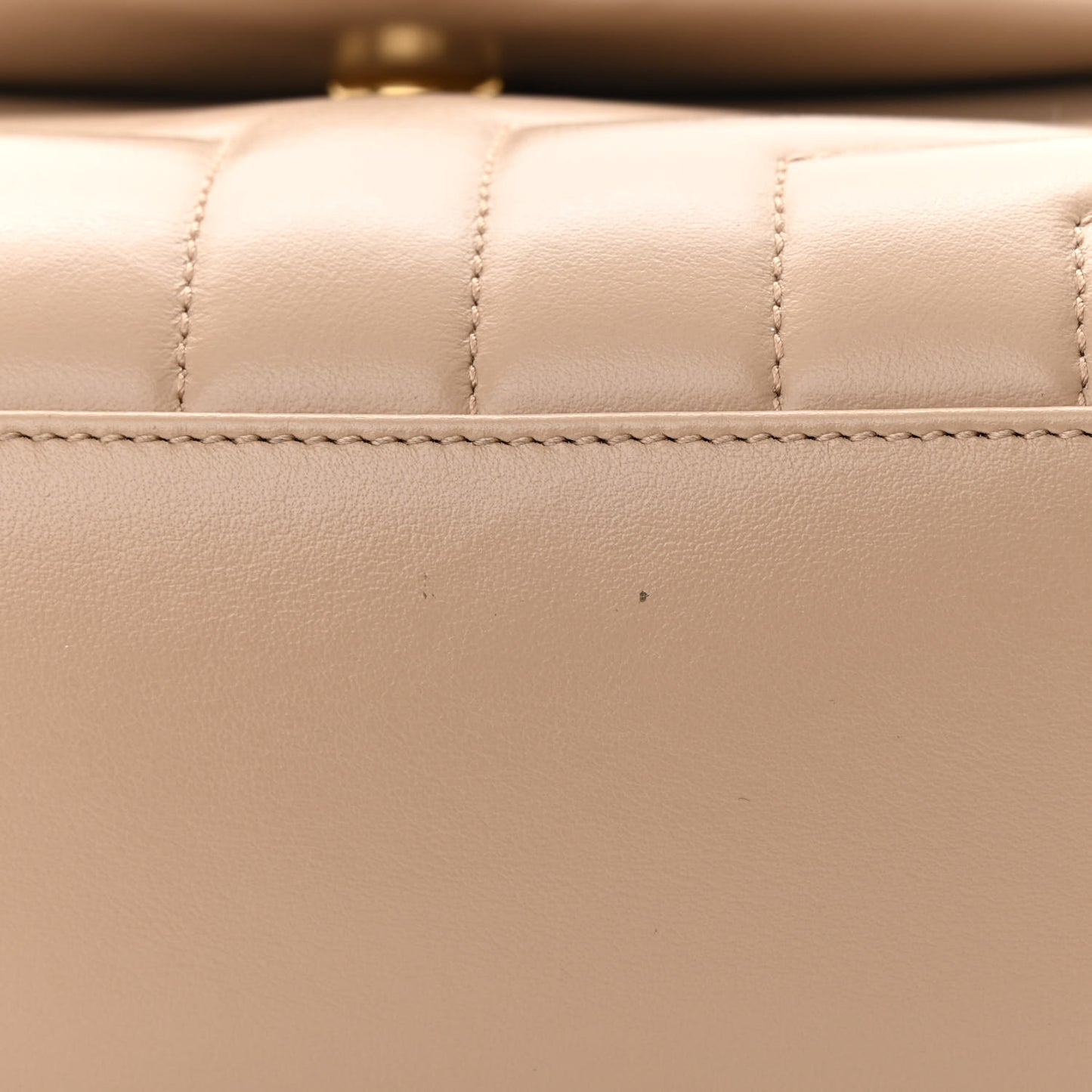 Calfskin Y Quilted Monogram Small Loulou Chain Satchel Dark Beige