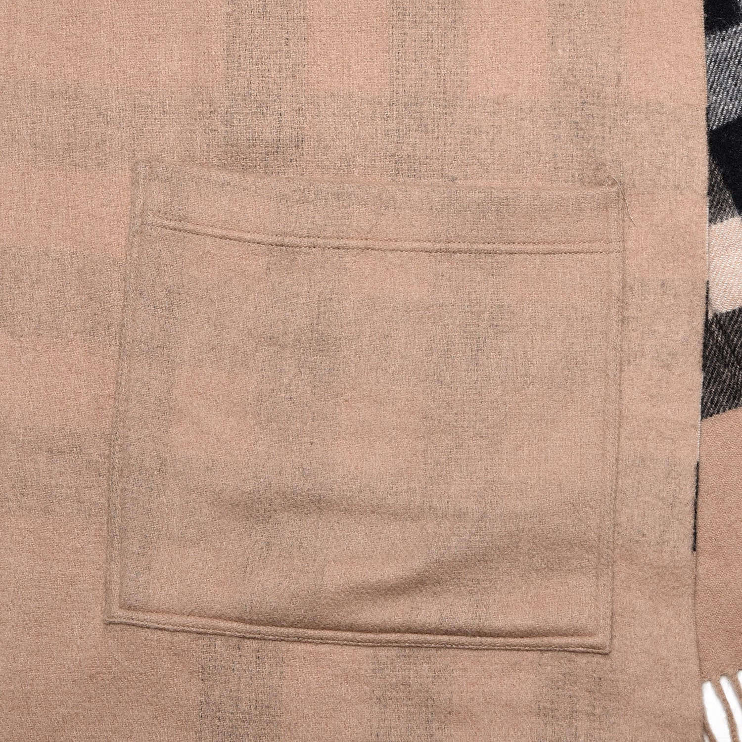 Burberry Cashmere Wool Nova Check St. Helene Blanket Fringe Scarf Camel 5 of 5