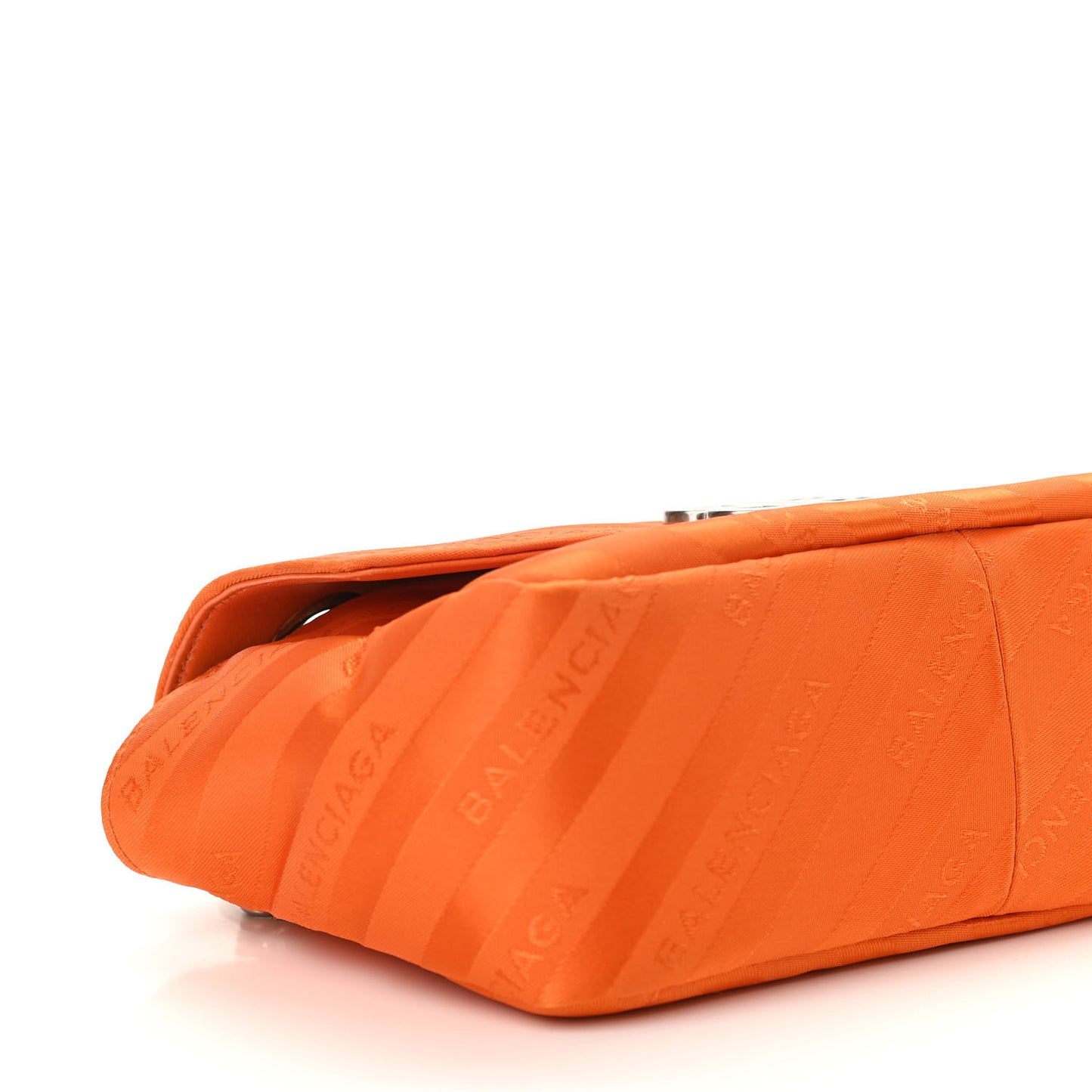 Nylon Jacquard Diagonal Logo S BB Round Shoulder Bag Orange Sanguine