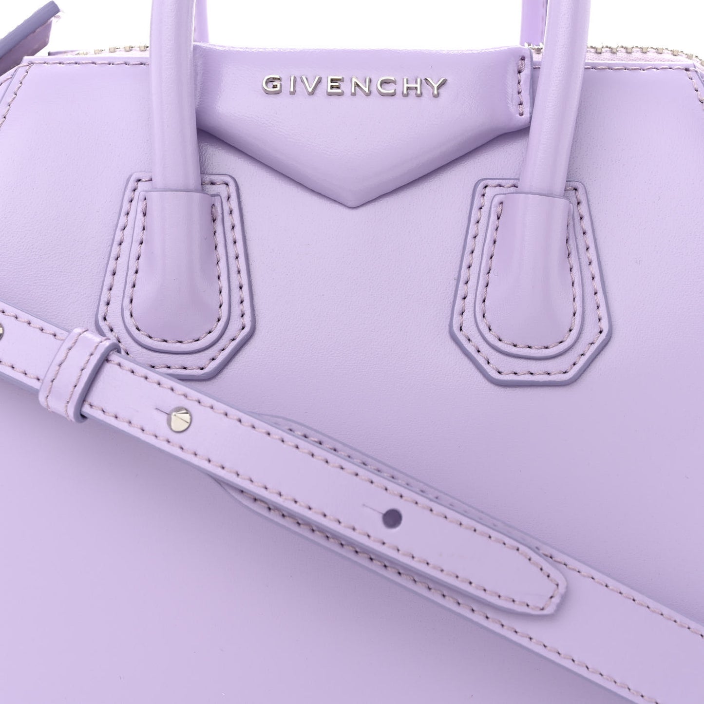 Shiny Lord Calfskin Mini Antigona Lilac
