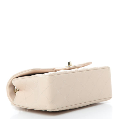 Chanel Lambskin Quilted Mini Rectangular Flap Light Beige 4 of 12