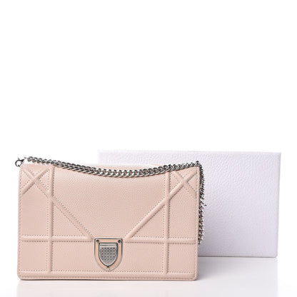 Christian Dior Grained Calfskin Diorama Wallet on Chain Pouch Rose Poudre 11 of 11