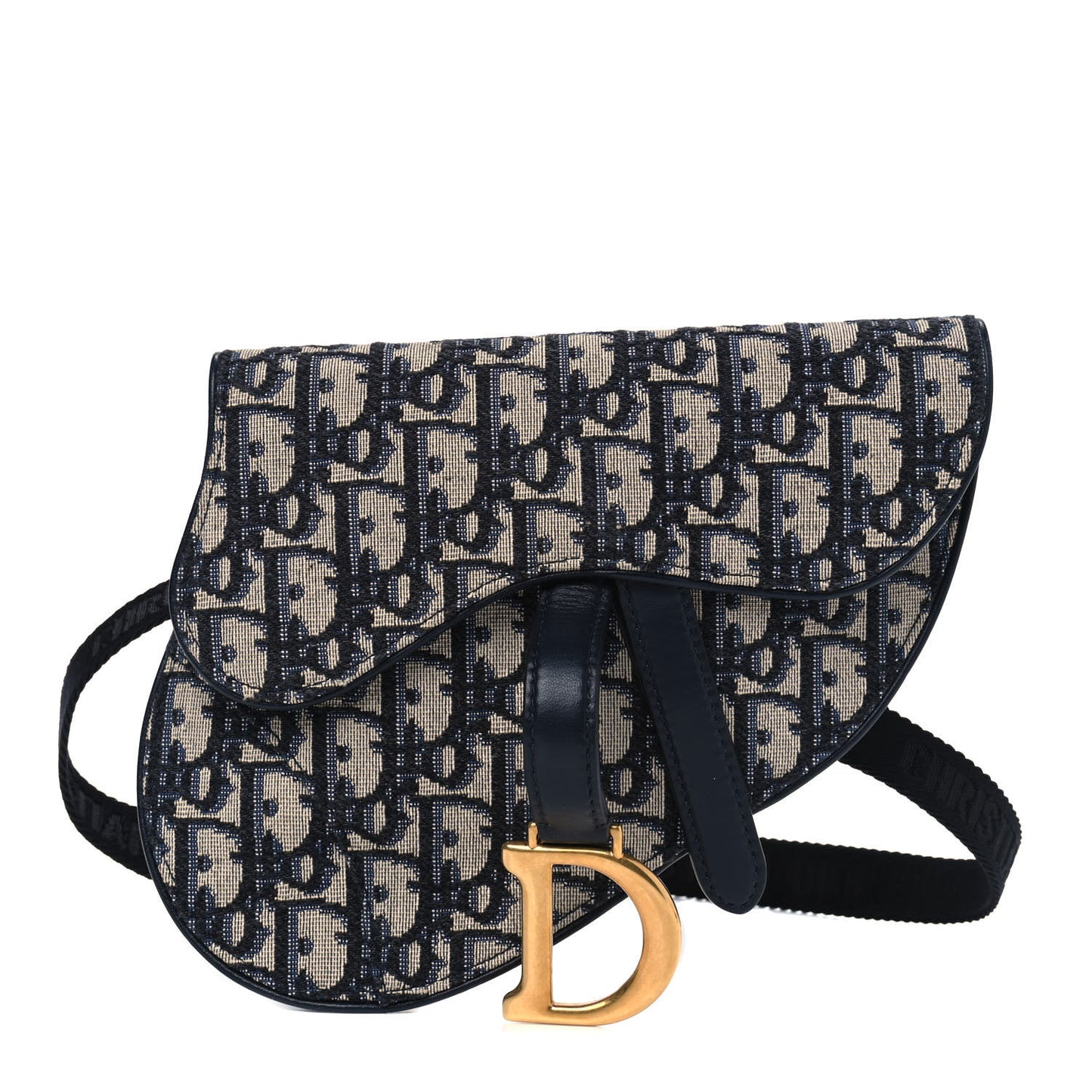 Oblique Saddle Belt Bag Blue