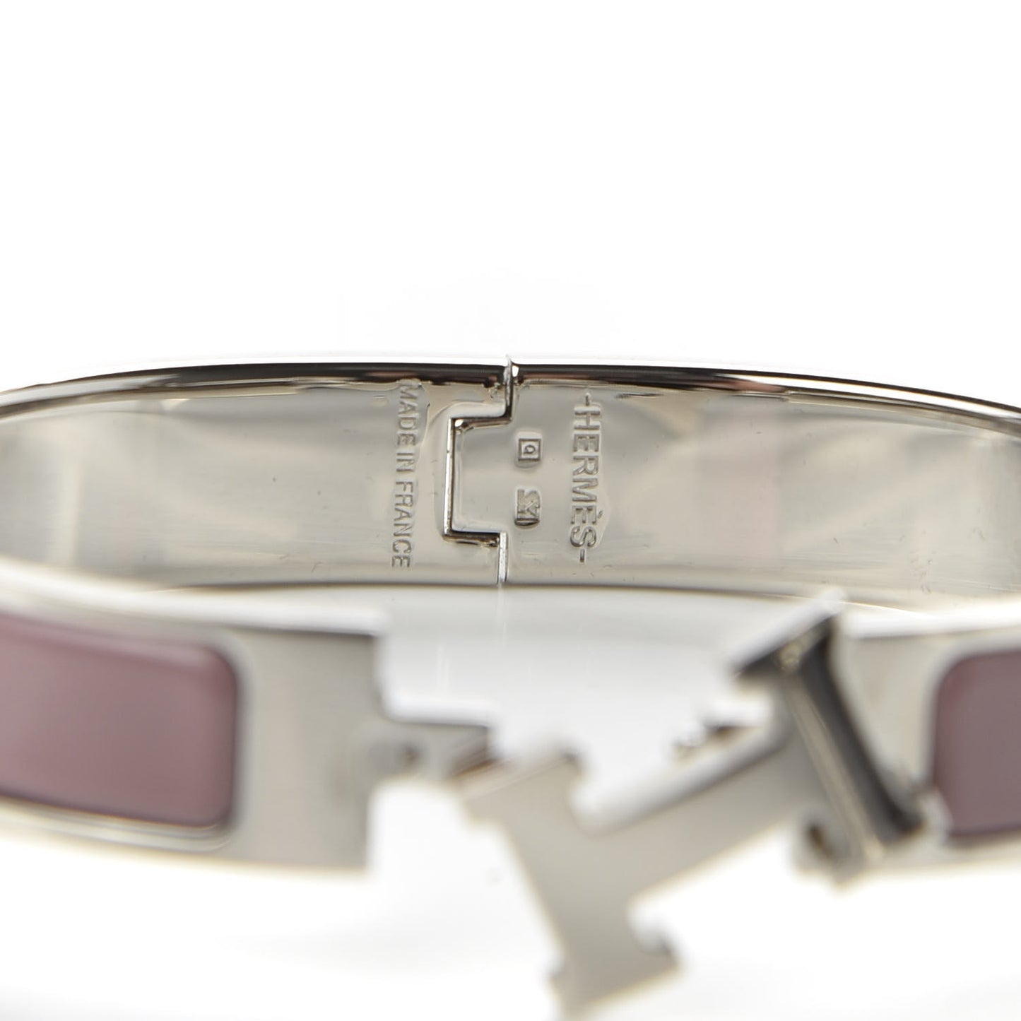 Enamel Narrow Clic Clac H Bracelet GM Dusty Rose