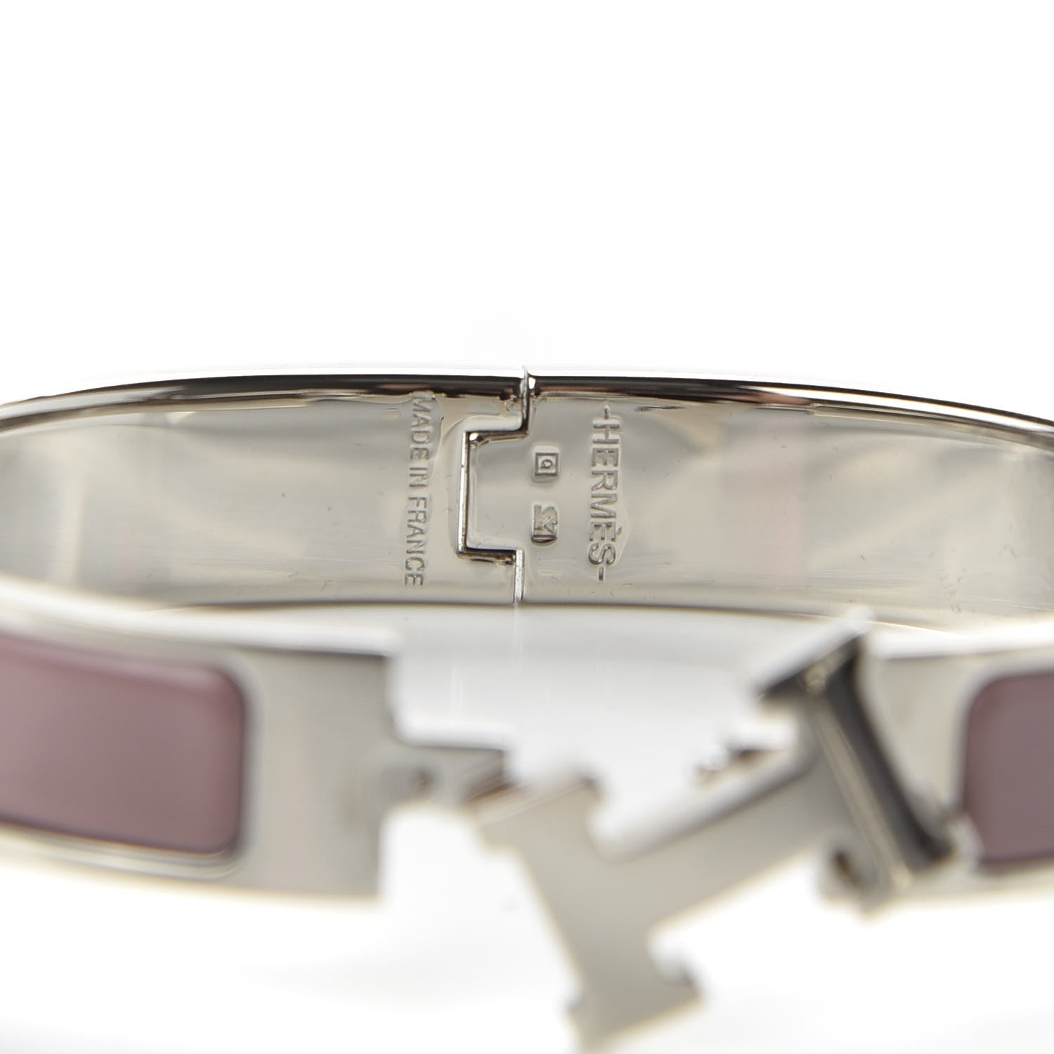 Hermes Enamel Narrow Clic Clac H Bracelet GM Dusty Rose 5 of 6