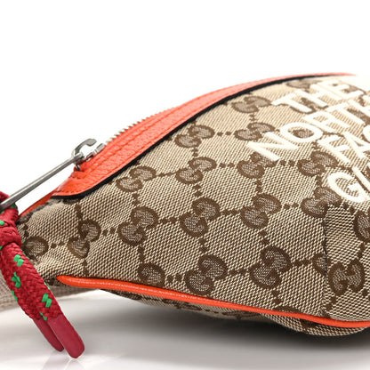 Gucci X THE NORTH FACE Monogram Textured Dollar Calfskin Embroidered Belt Bag Beige Ebony Mystic White Deep Orange 9 of 10