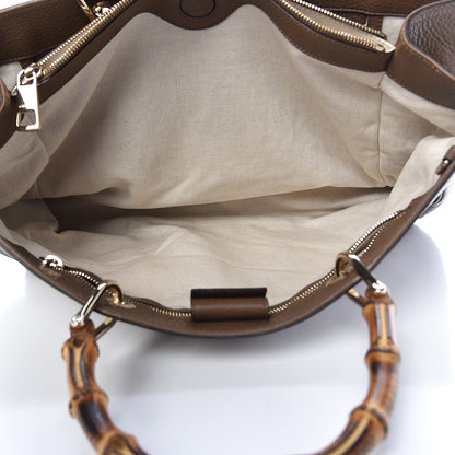 Gucci Cellarius Calfskin Large Bamboo Shopper Tote Acero 7 of 18