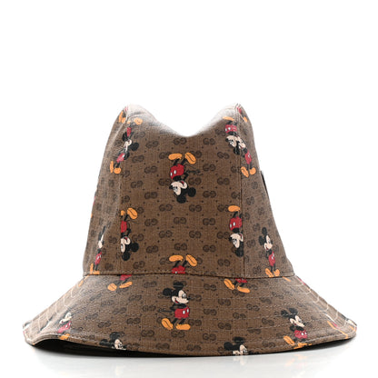 Gucci X DISNEY Mini Vintage GG Supreme Monogram Mickey Mouse Trent Bucket Hat L Beige Ebony Yellow 6 of 11