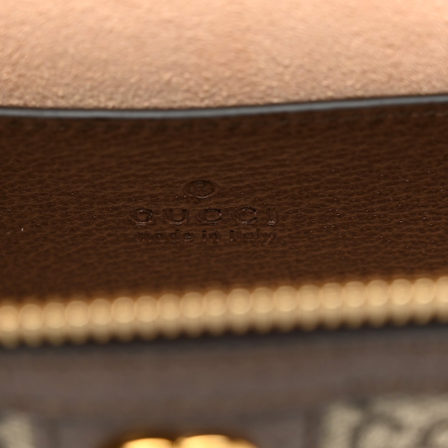 GG Supreme Monogram Textured Calfskin Web Mini Ophidia Top Handle Bag Beige Ebony New Acero