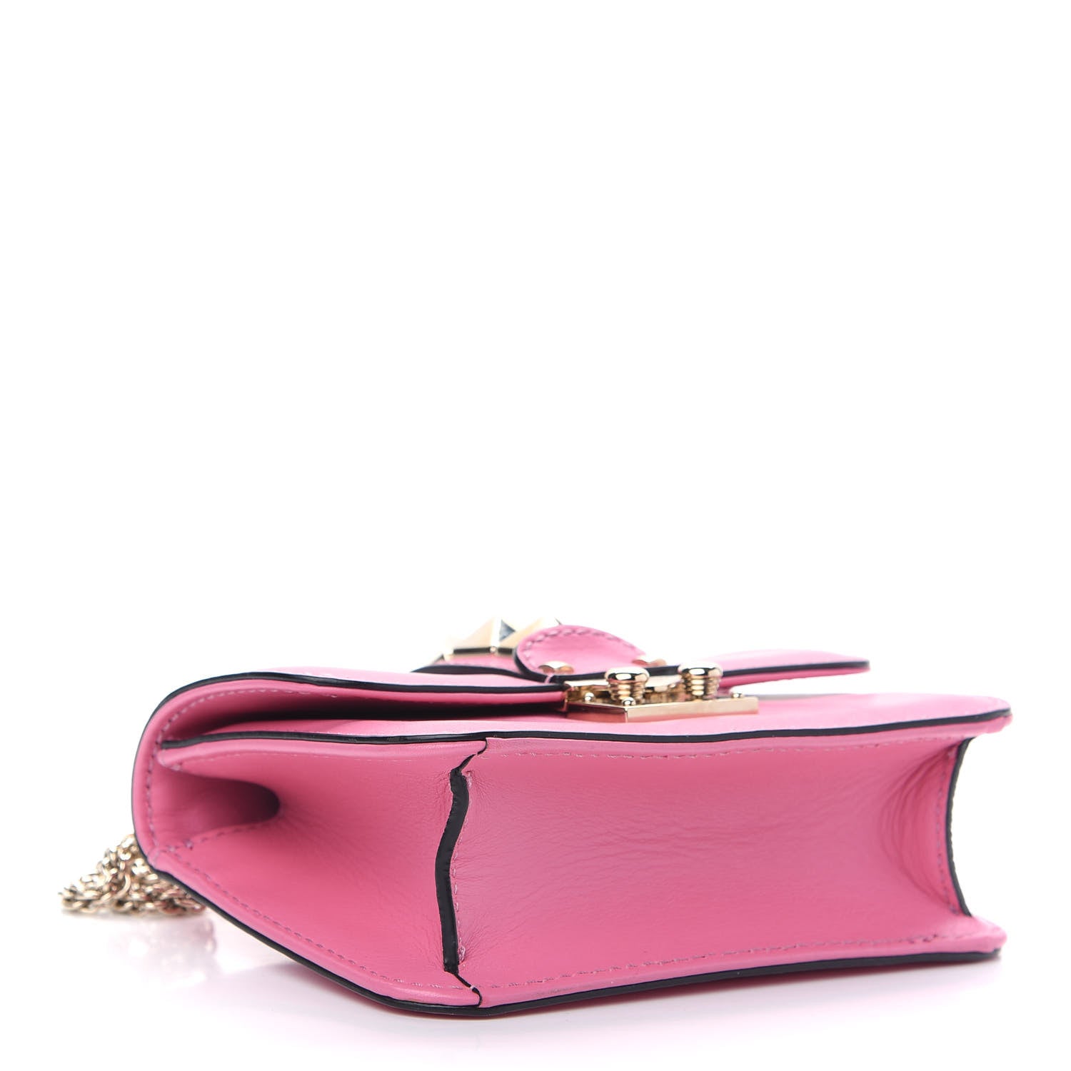 Valentino Garavani Vitello Mini Glam Lock Rockstud Flap Ninphea 3 of 7