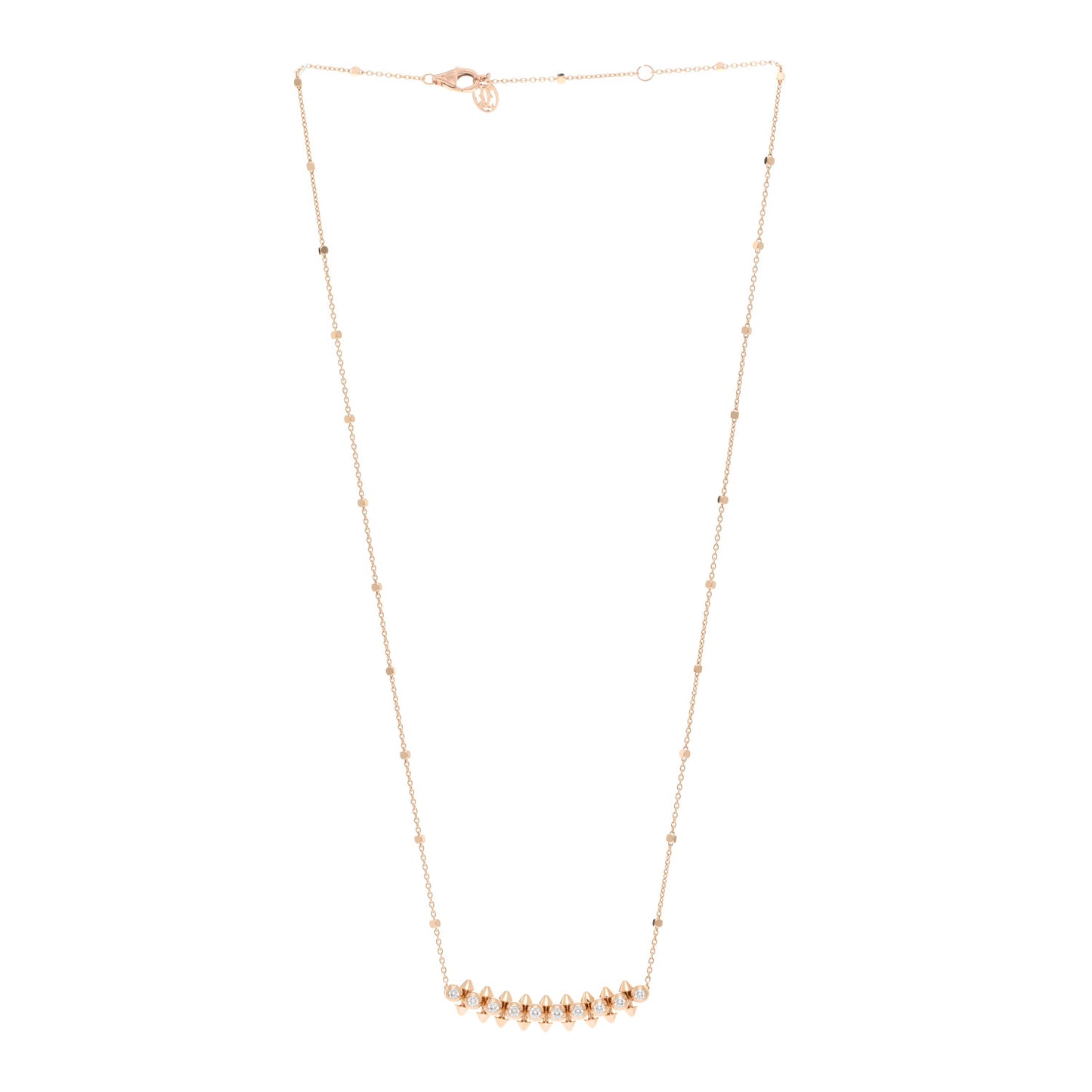18K Pink Gold Diamond Clash de Cartier Necklace