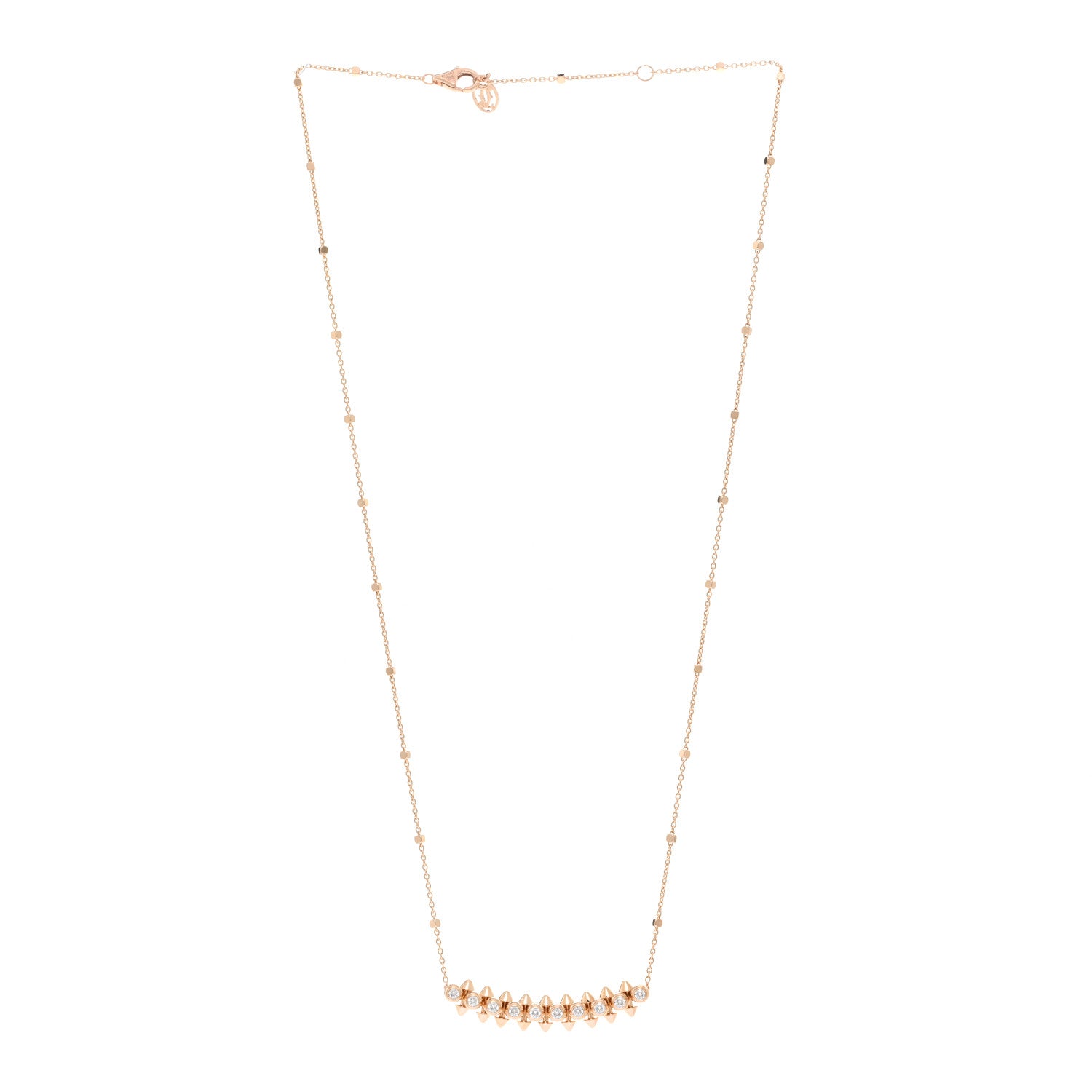 Cartier 18K Pink Gold Diamond Clash de Cartier Necklace 3 of 4