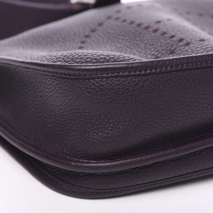 Hermes Taurillon Clemence Evelyne III PM Raisin 5 of 8