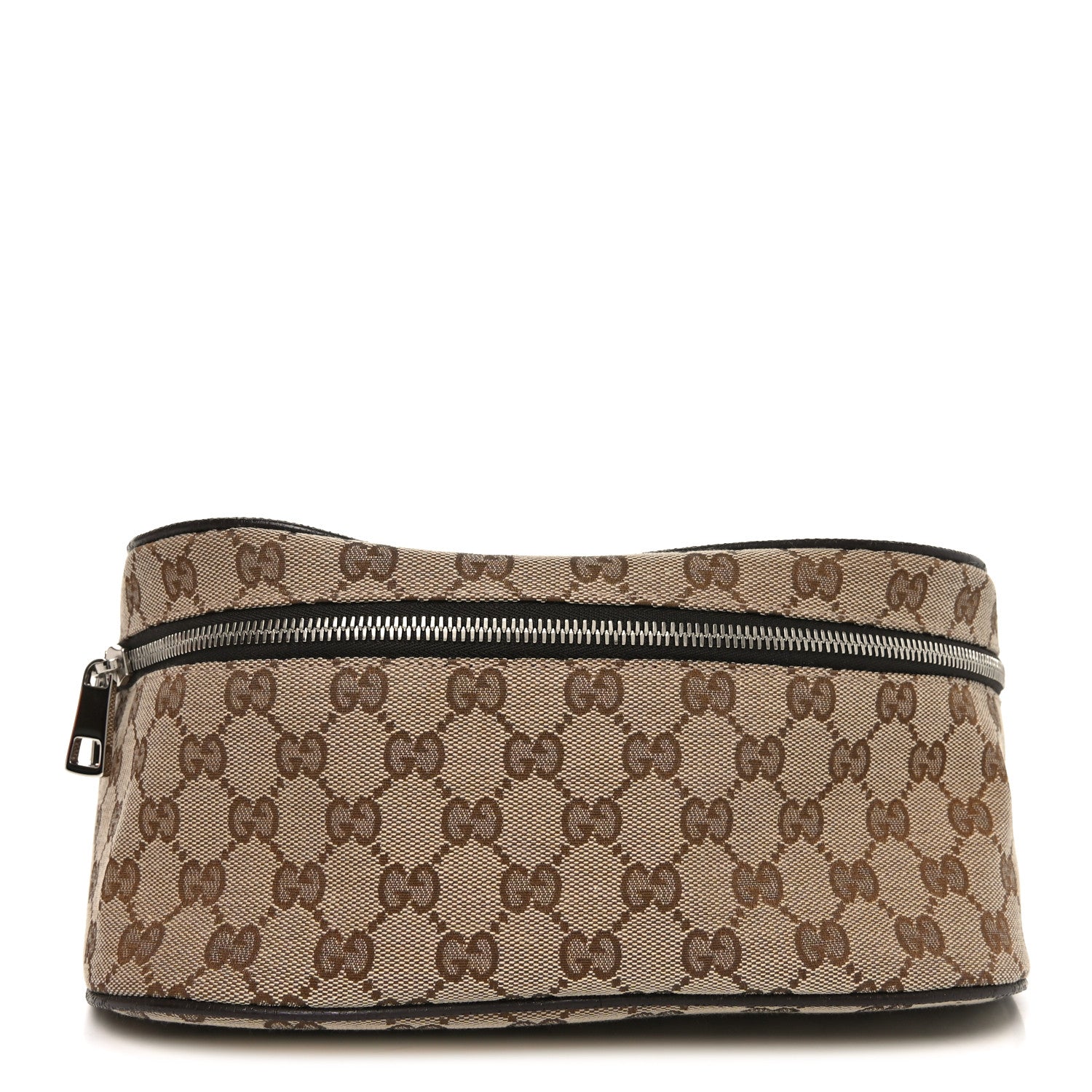 Gucci Monogram Dollar Calfskin Waist Pouch Beige Ebony Testa di Moro Marrone Scuro 1 of 10