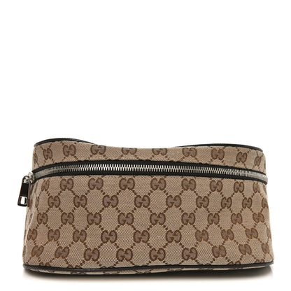 Gucci Monogram Dollar Calfskin Waist Pouch Beige Ebony Testa di Moro Marrone Scuro 1 of 10