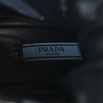 Prada Vitello Montana Neoprene Lace Up Chelsea 110mm Ankle Boots 40 Black 8 of 8