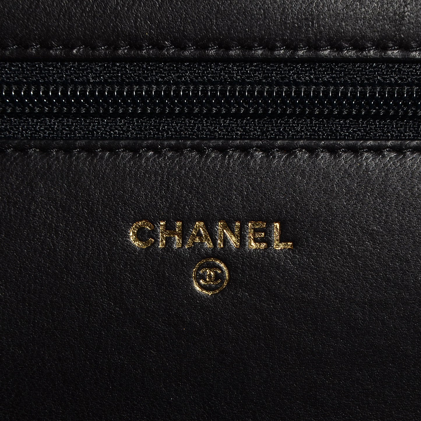 Lambskin Quilted Boy Wallet On Chain WOC Black