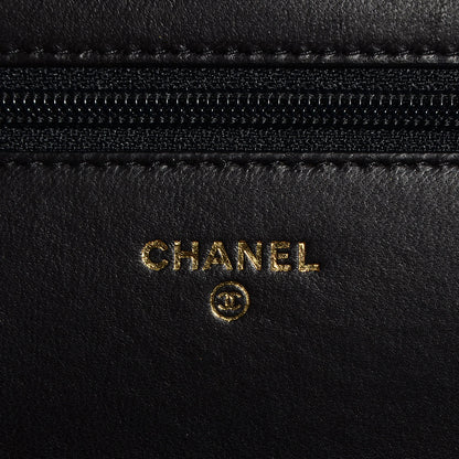 Chanel Lambskin Quilted Boy Wallet On Chain WOC Black 6 of 9