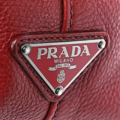 Prada Vitello Daino Tote Rosso 9 of 10