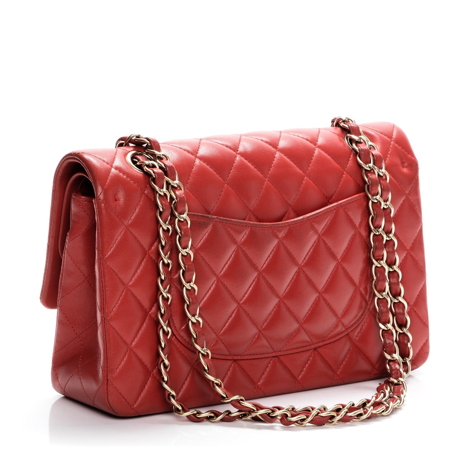 Chanel Lambskin Quilted Medium Double Flap Red 3 of 8