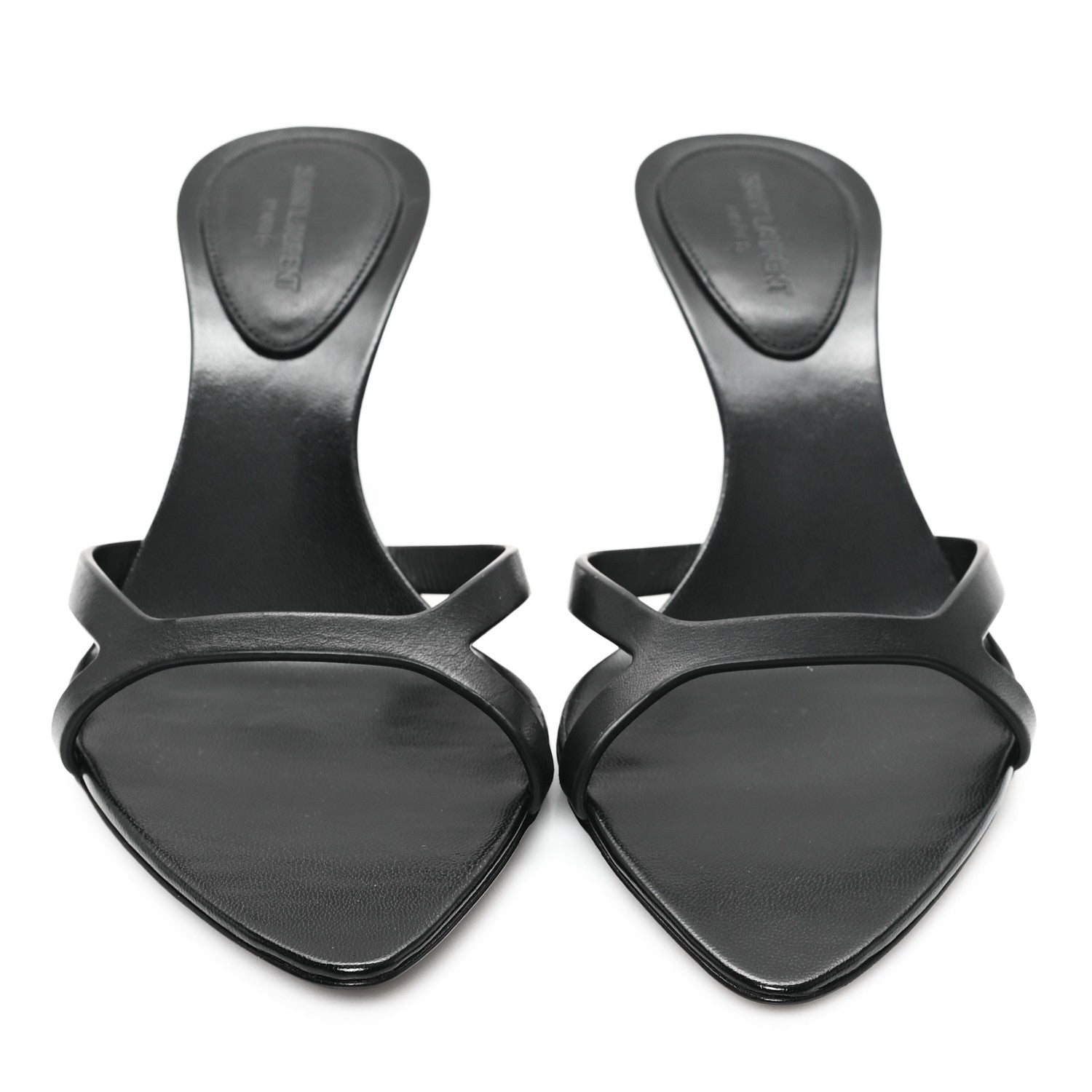 Saint Laurent Calfskin Maine Liscio Carla 60 Mules 37 Black 3 of 10