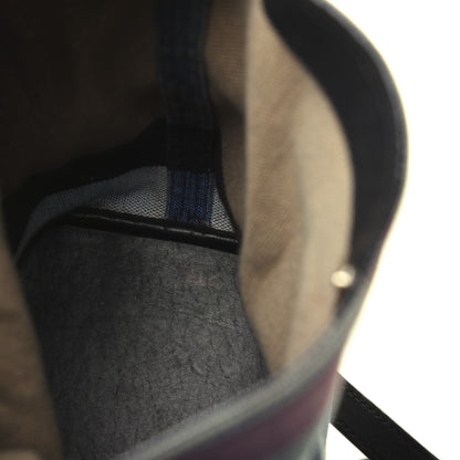 Burberry Overdyed Canvas Mega Check Mini Ashby Hobo Ultramarine Blue 11 of 23