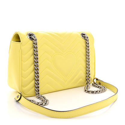 Gucci Calfskin Matelasse Small GG Marmont Shoulder Bag Banana 3 of 10