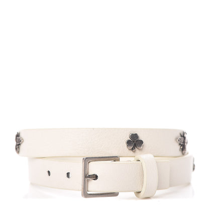 Christian Dior Calfskin Bee Double Bracelet White 3 of 9