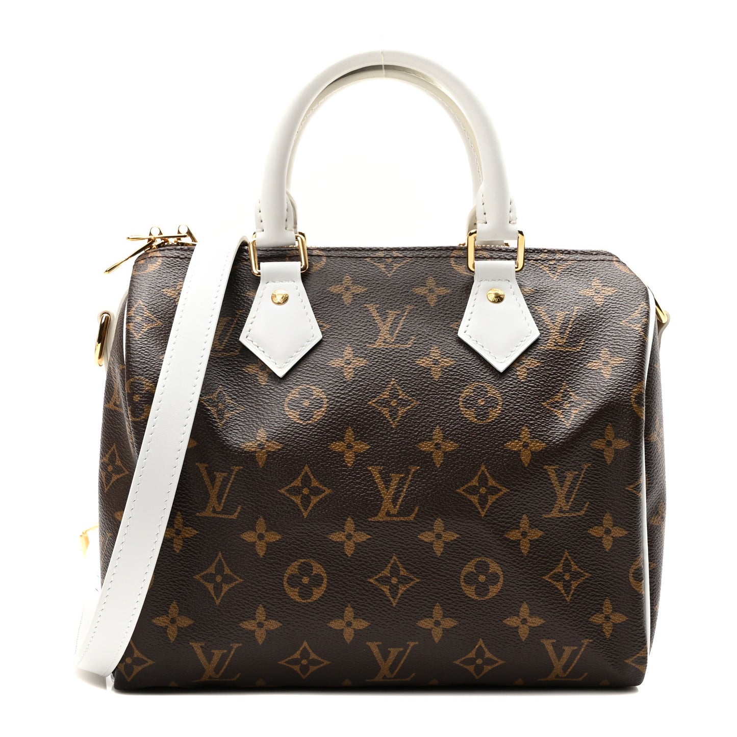 Monogram LV Match Speedy Bandouliere 25 White