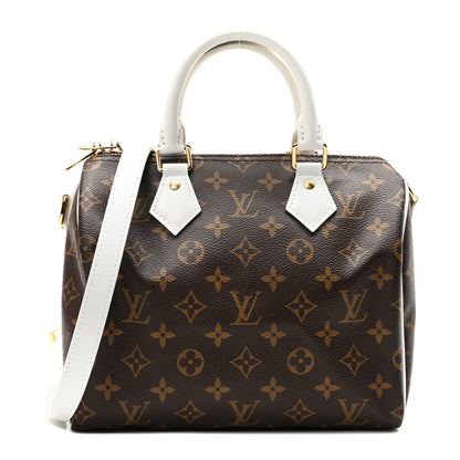Louis Vuitton Monogram LV Match Speedy Bandouliere 25 White 1 of 9
