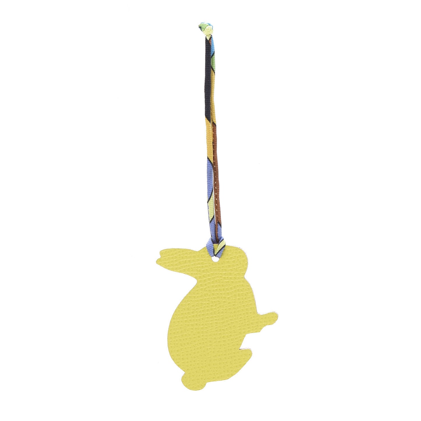 Epsom Petit H Bunny Bag Charm Lime Rose Shocking