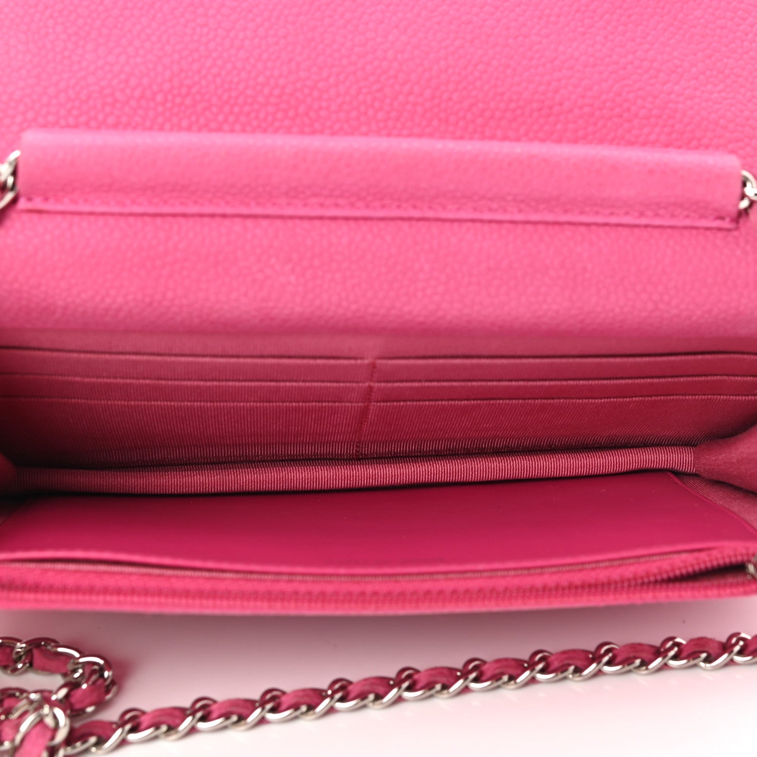 Chanel Iridescent Caviar Quilted Wallet on Chain WOC Pink 4 of 15