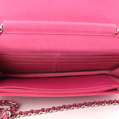 Chanel Iridescent Caviar Quilted Wallet on Chain WOC Pink 4 of 15