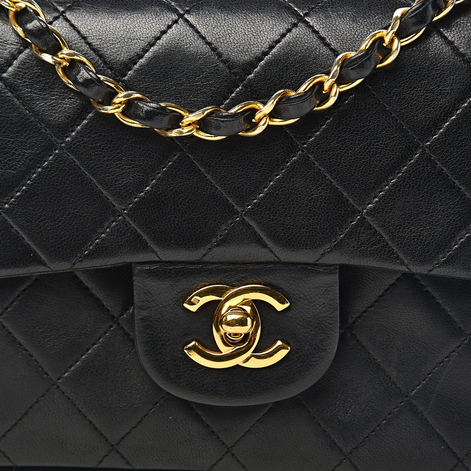 Chanel Lambskin Quilted Small Double Flap Black 15 of 16