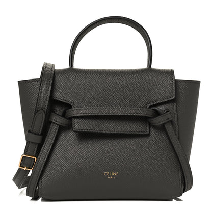 Celine Grained Calfskin Pico Belt Bag Grey 1 of 10