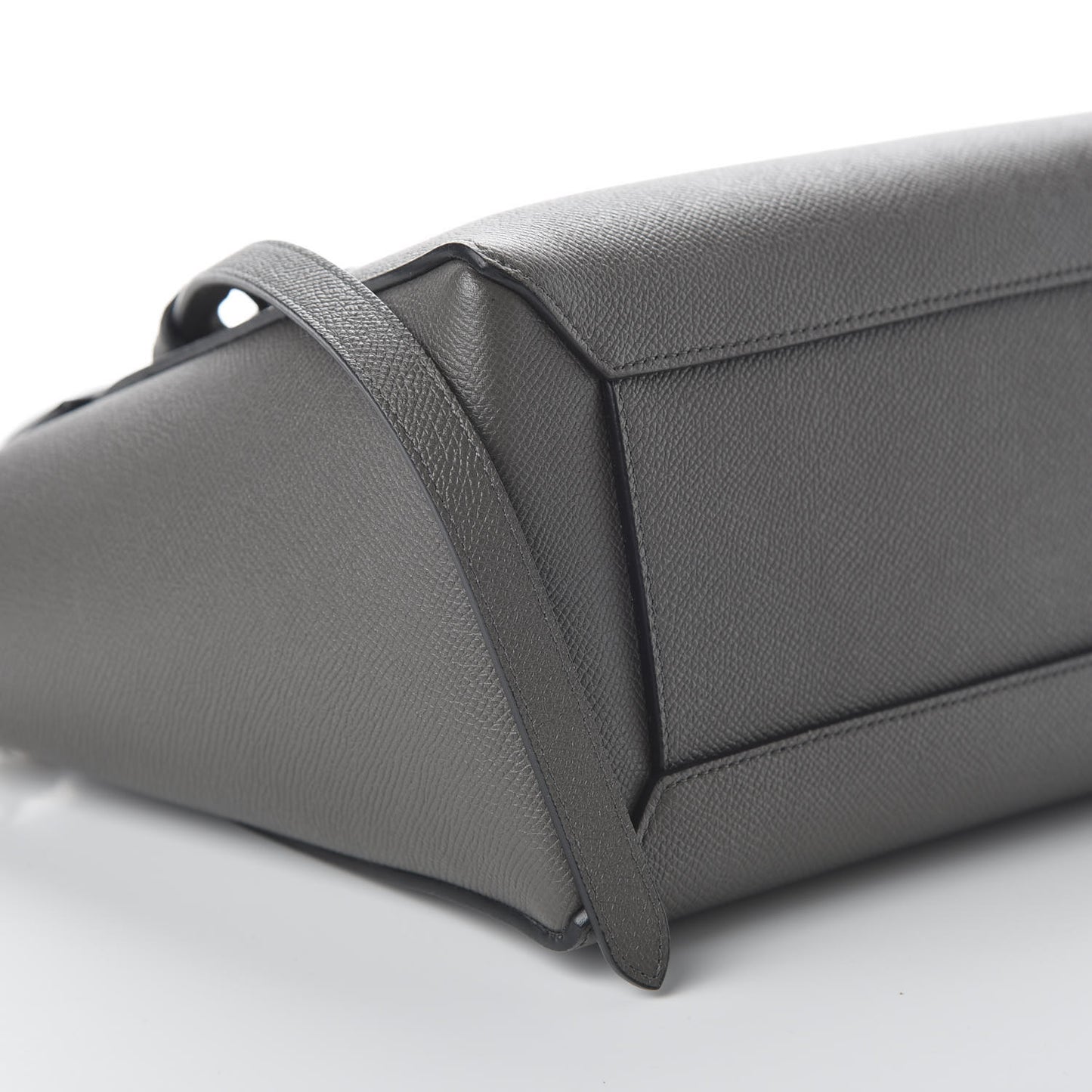 Baby Grained Calfskin Micro Belt Bag Grey